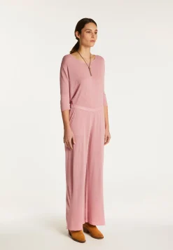 Montagut Pantalons Et Shorts-Pantalon en lin flammé - Debora 24-Rose clair