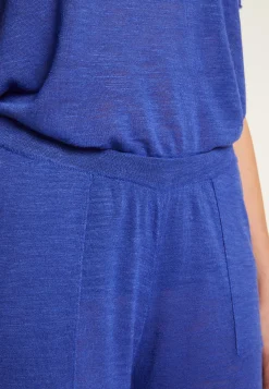 Montagut Pantalons Et Shorts-Pantalon en lin flammé - Debora 48-Bleu roi