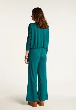 Montagut Pantalons Et Shorts-Pantalon en lin flammé - Debora 93-Emeraude