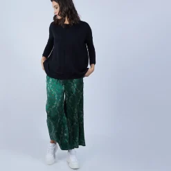 Montagut Pantalons Et Shorts-Pantalon en soie Maison Martin Morel - Poete 21-Vert foncé