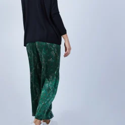 Montagut Pantalons Et Shorts-Pantalon en soie Maison Martin Morel - Poete 21-Vert foncé