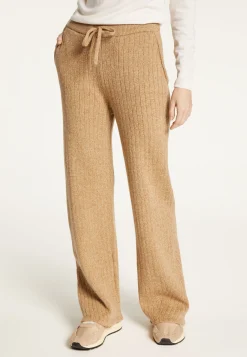 Montagut Pantalons Et Shorts-Pantalon fluide en laine et cachemire - Galya 88-Camel