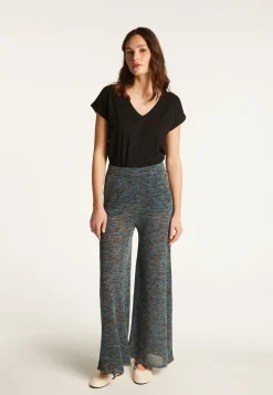 Montagut Pantalons Et Shorts-Pantalon large irisé - Dixie 06-Bleu moyen
