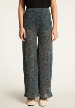 Montagut Pantalons Et Shorts-Pantalon large irisé - Dixie 06-Bleu moyen