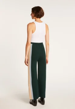 Montagut Pantalons Et Shorts-Pantalon sporty en coton cachemire - Palmyre 21-Vert foncé