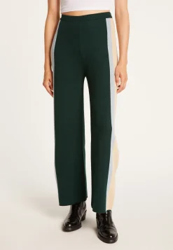 Montagut Pantalons Et Shorts-Pantalon sporty en coton cachemire - Palmyre 21-Vert foncé