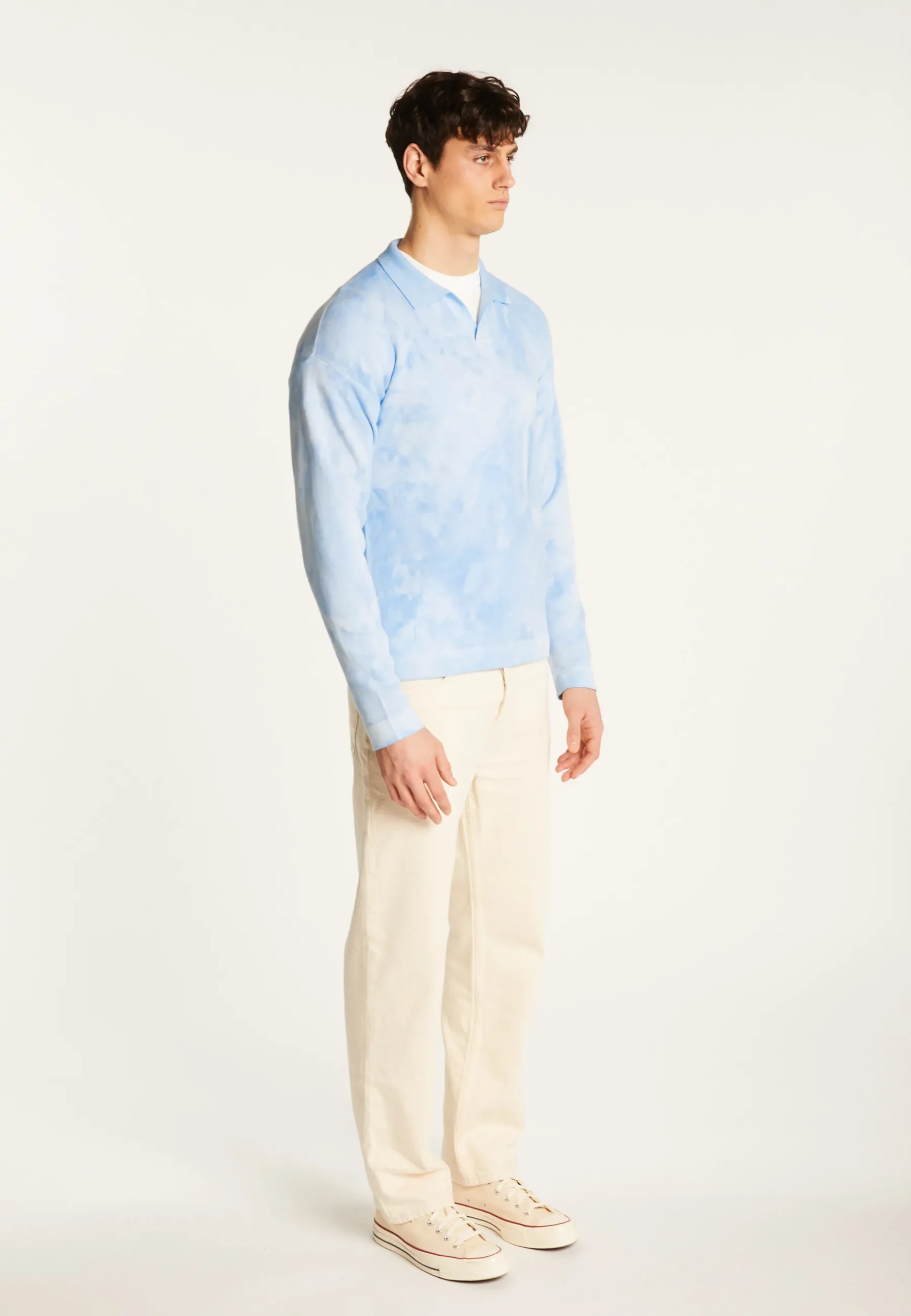 Montagut Polos Et T-Shirts-Polo à manches longues en coton - Maxime 62-Batik ciel