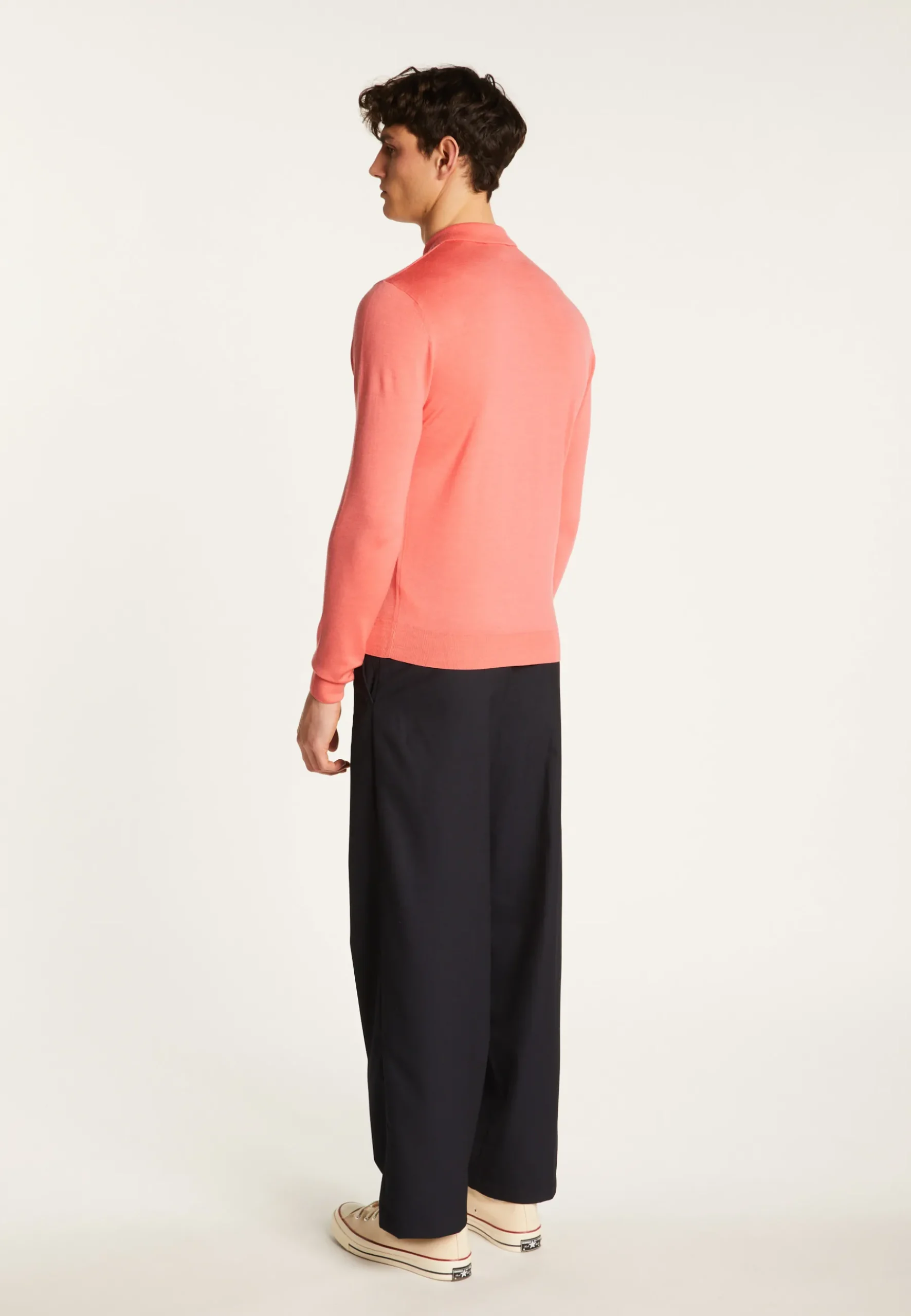 Montagut Pulls | Polos Et T-Shirts-Polo à manches longues en laine mérinos - Eni 24-Rose clair