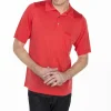 Montagut Polos Et T-Shirts-Polo à rayures en Fil Lumière - Luc-Olivier 52-Rouge