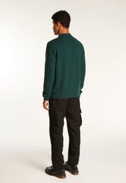 Montagut Pulls-Polo col zippé en cachemire - Taylor 21-Vert foncé