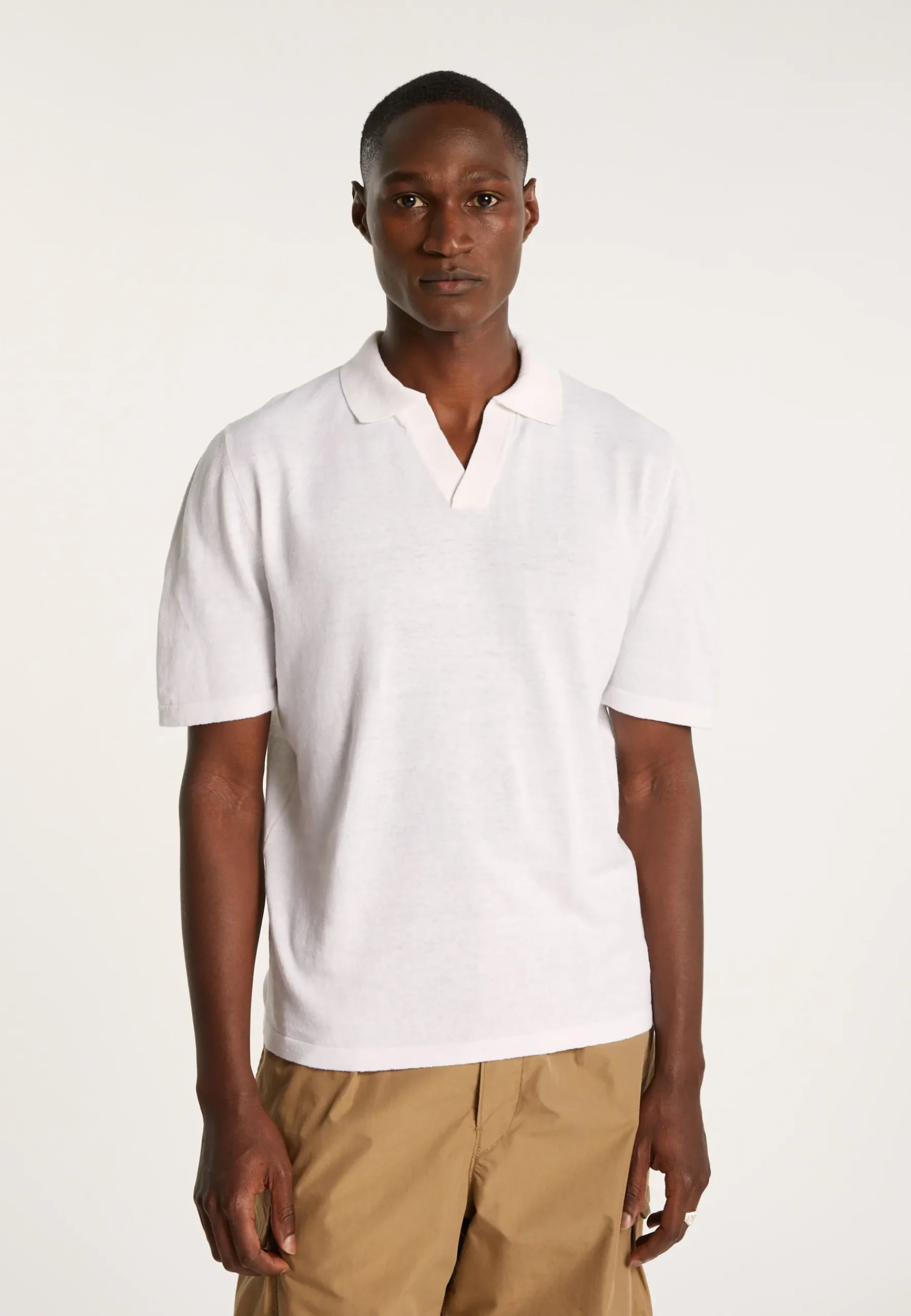Montagut Polos Et T-Shirts-Polo coton lin - Iouri 82-Ecru