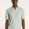 Montagut Polos Et T-Shirts-Polo coton lin - Iouri 23-Vert clair
