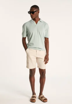 Montagut Polos Et T-Shirts-Polo coton lin - Iouri 23-Vert clair