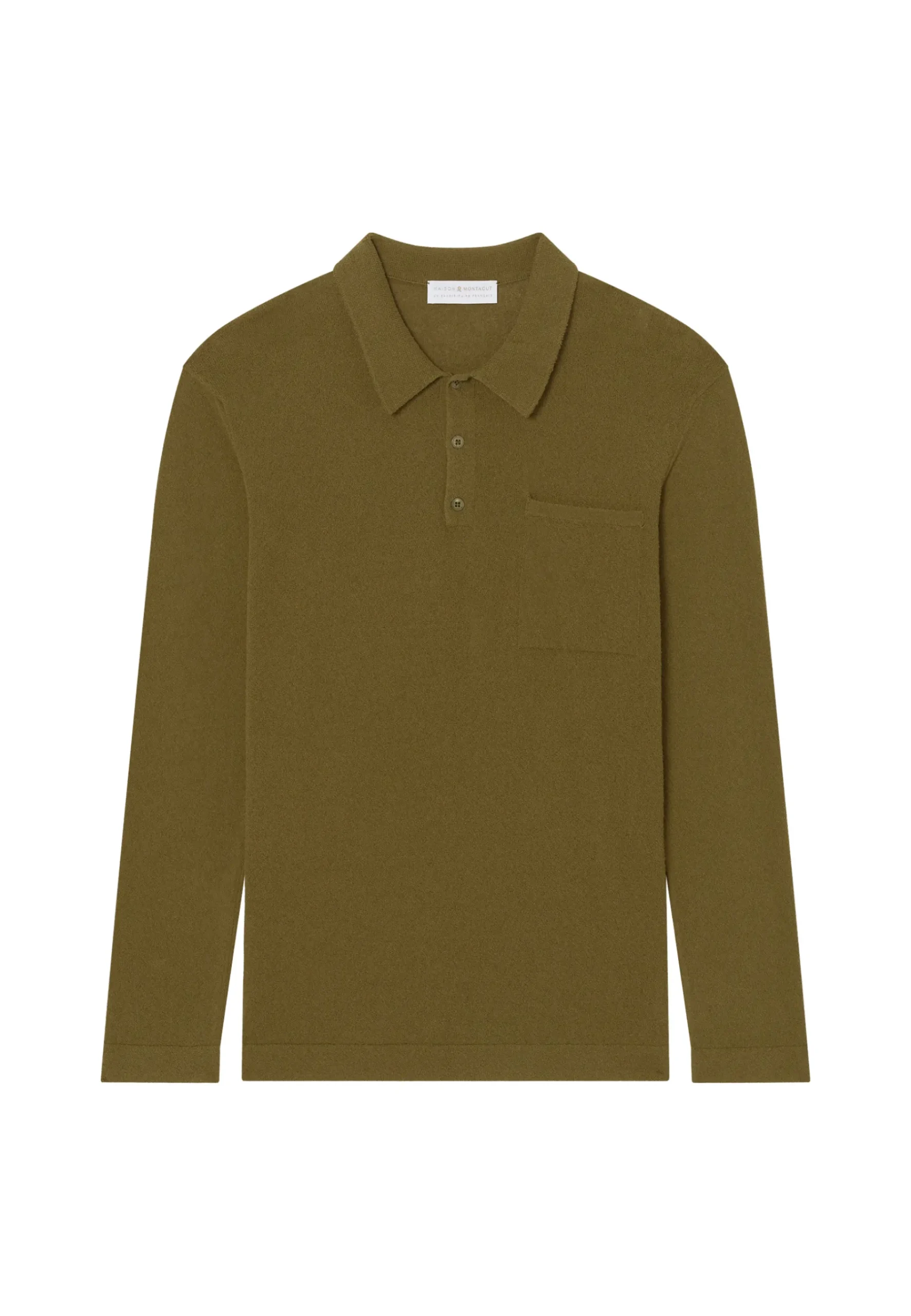 Montagut Pulls-Polo en coton brossé - Donovan 83-Kaki