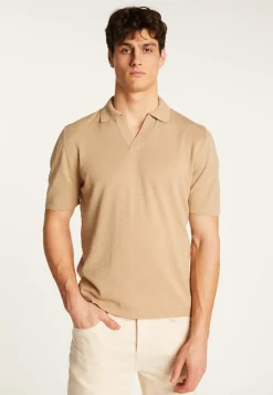 Montagut Polos Et T-Shirts-Polo en coton et en lin - Iouri 13-Beige moyen