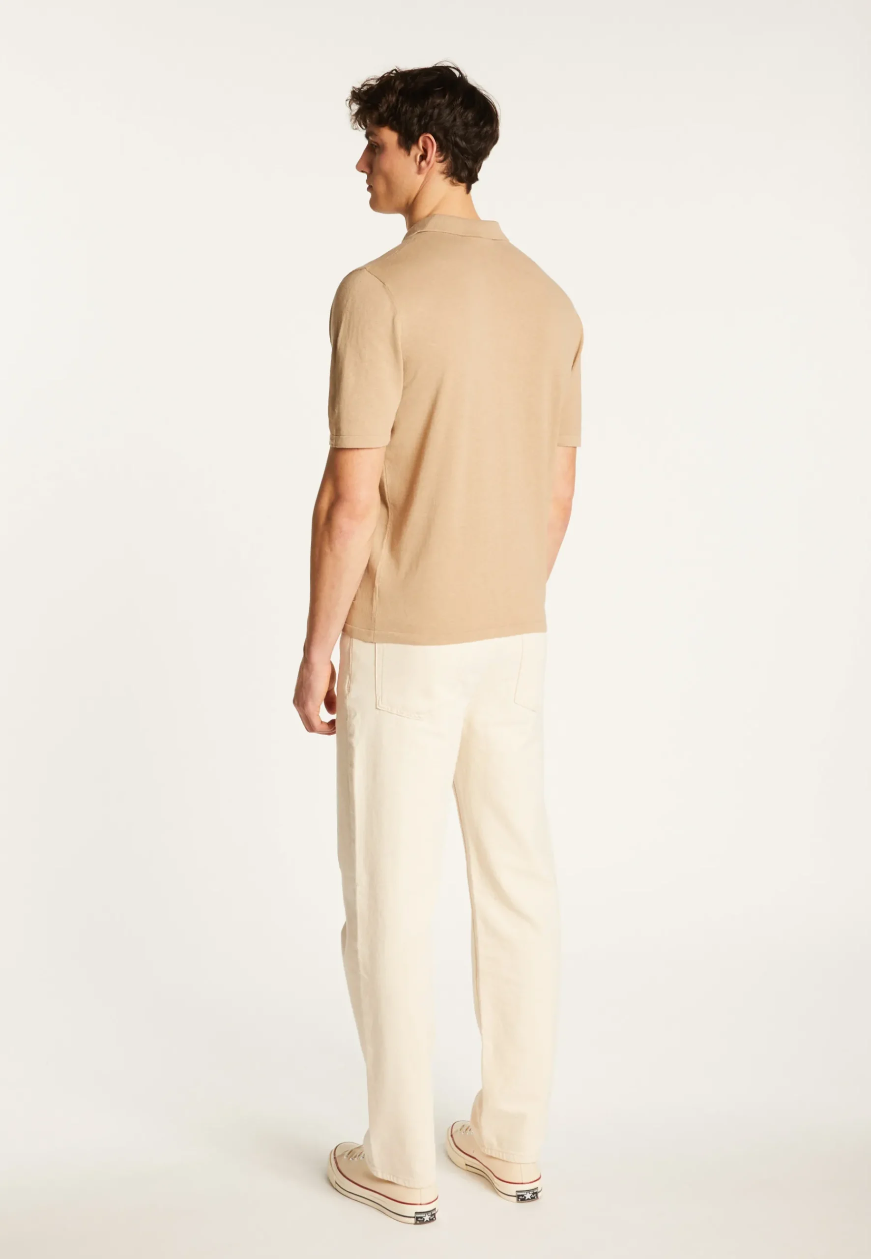 Montagut Polos Et T-Shirts-Polo en coton et en lin - Iouri 13-Beige moyen