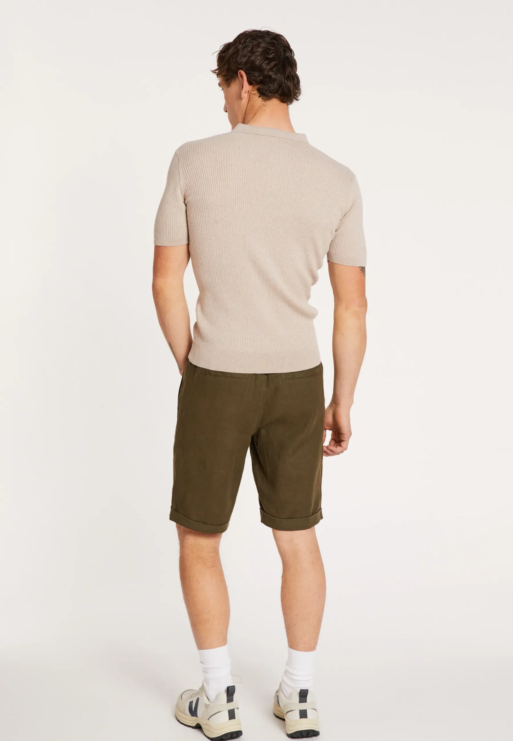 Montagut Polos Et T-Shirts-Polo en coton et laine mérinos - Loup 13-Beige moyen