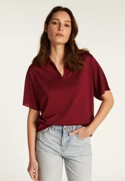 Montagut Chemisiers Et Polos-Polo en fil lumière - Dorita 51-Bordeaux