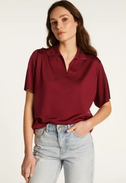 Montagut Chemisiers Et Polos-Polo en fil lumière - Dorita 51-Bordeaux