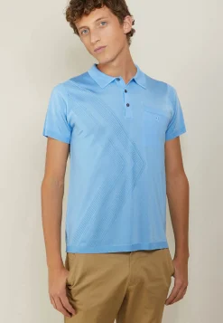 Montagut Polos Et T-Shirts-Polo en Fil Lumière à flèches - Billy 04-Bleu clair