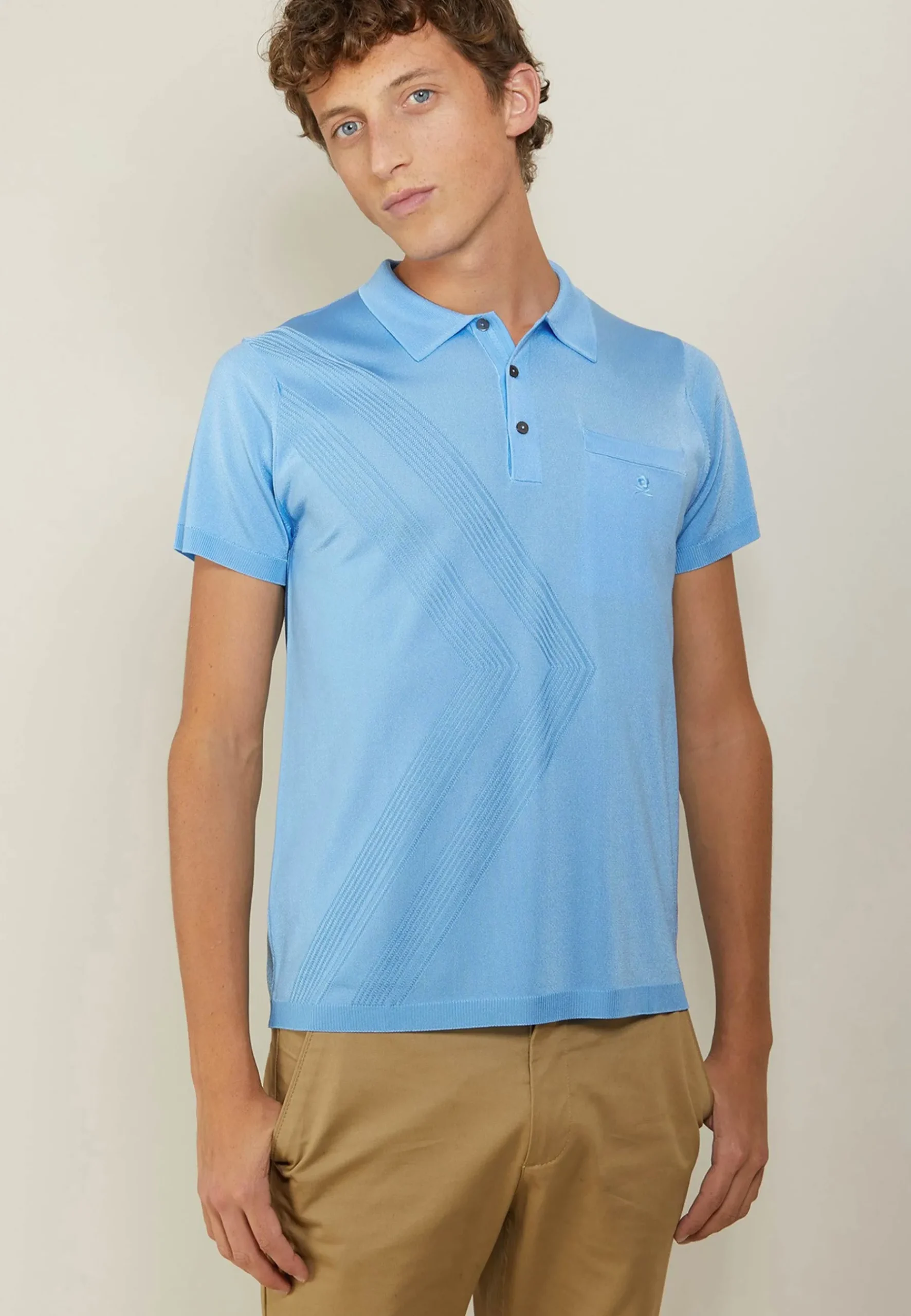 Montagut Polos Et T-Shirts-Polo en Fil Lumière à flèches - Billy 04-Bleu clair