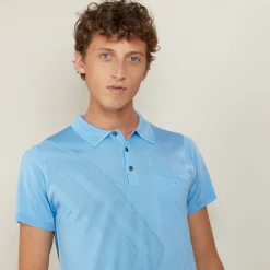 Montagut Polos Et T-Shirts-Polo en Fil Lumière à flèches - Billy 04-Bleu clair
