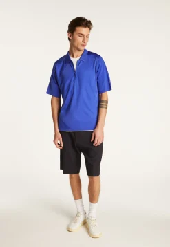 Montagut Polos Et T-Shirts-Polo en fil lumière - Manolo 48-Bleu roi