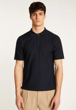 Montagut Le Fil Lumière®-Polo en fil lumière - Matt 05-Bleu marine