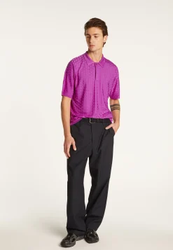 Montagut Le Fil Lumière®-Polo en fil lumière - Matt 16-Violet clair