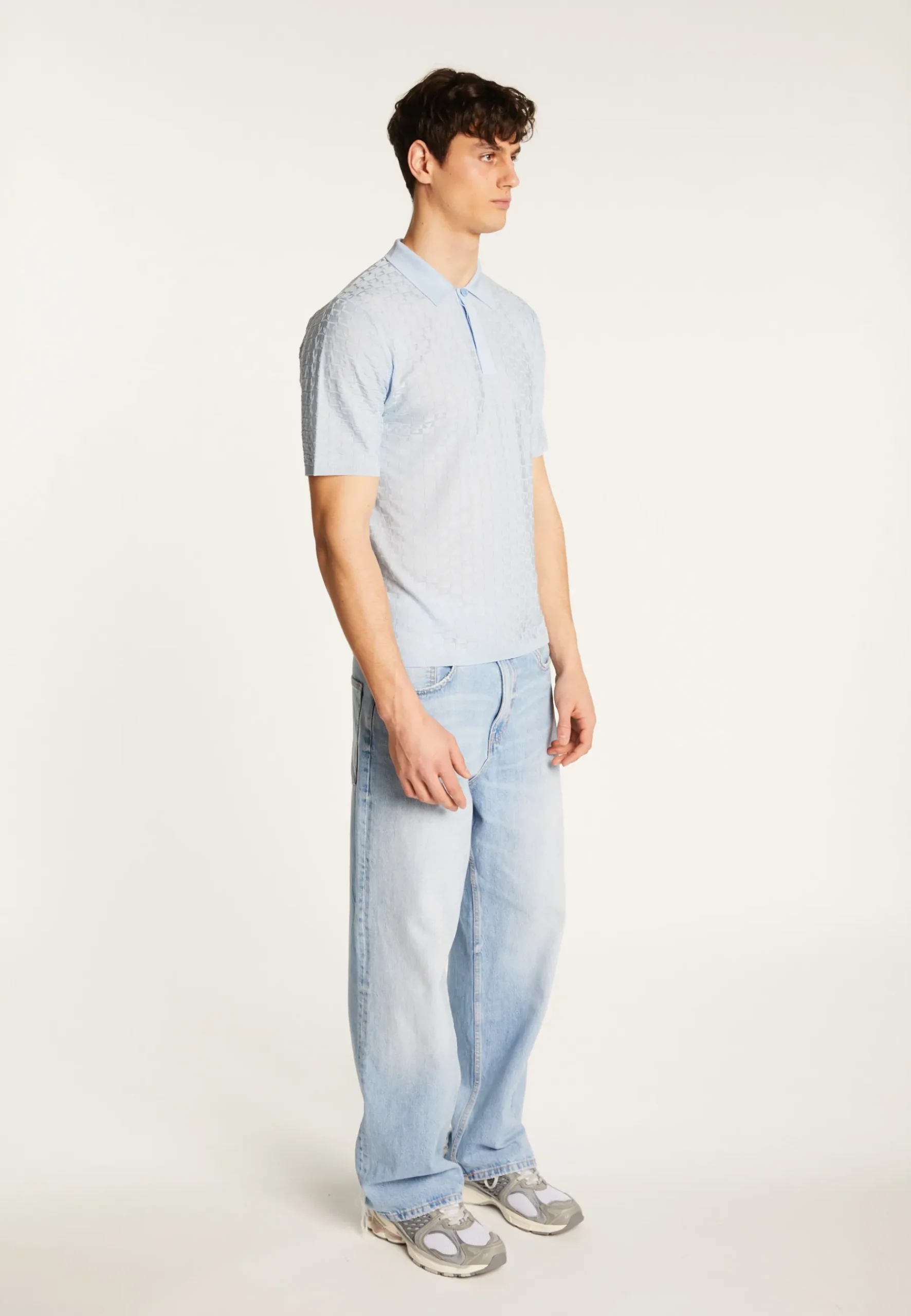 Montagut Le Fil Lumière®-Polo en fil lumière - Matt 77-Bleu ciel
