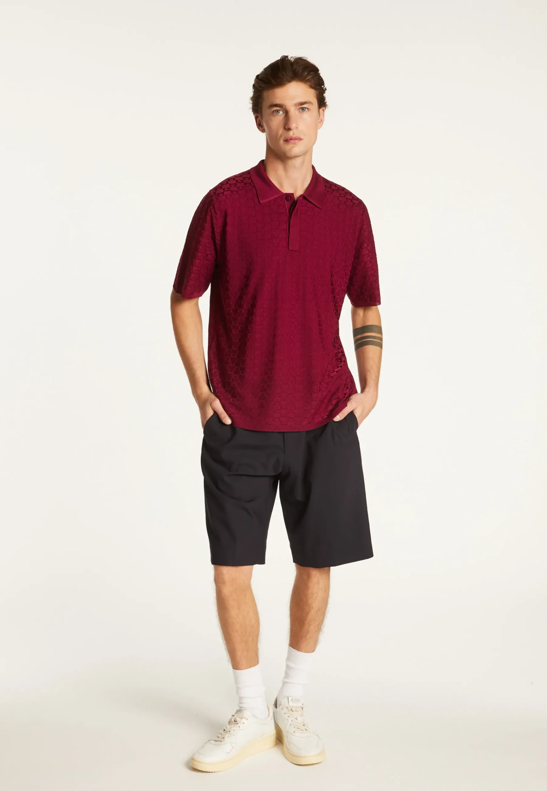 Montagut Le Fil Lumière®-Polo en fil lumière - Matt 51-Bordeaux
