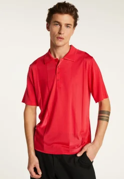 Montagut Polos Et T-Shirts-Polo en fil lumière - Milan 19-Rouge clair