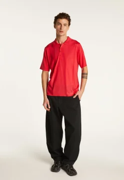 Montagut Polos Et T-Shirts-Polo en fil lumière - Milan 19-Rouge clair