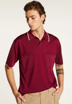 Montagut Le Fil Lumière®-Polo en fil lumière - Milo 51-Bordeaux
