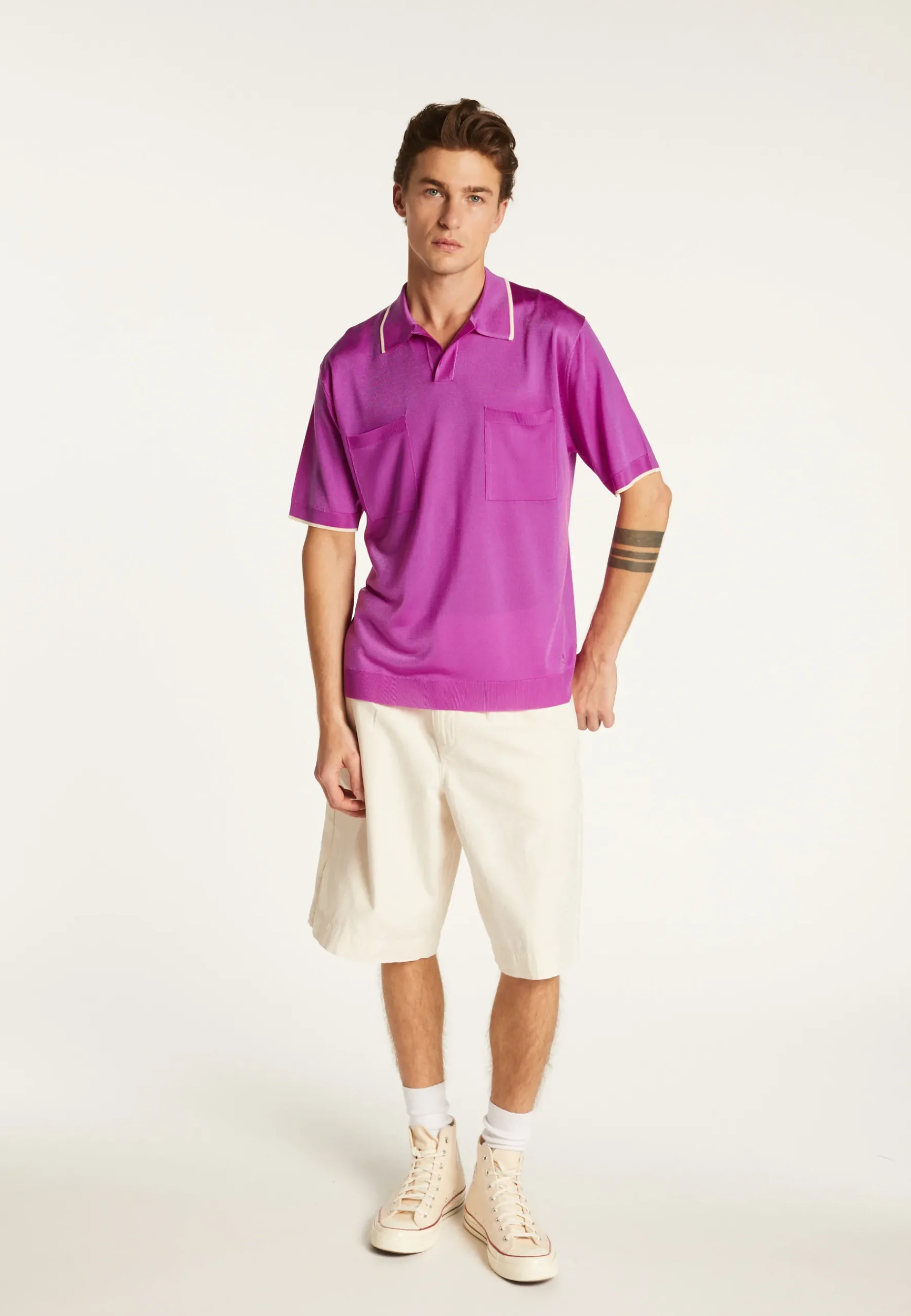 Montagut Le Fil Lumière®-Polo en fil lumière - Milo 16-Violet clair