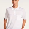 Montagut Polos Et T-Shirts-Polo en Fil Lumière à rayures - Aldo 02-Blanc