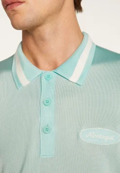 Montagut Le Fil Lumière®-Polo en fil lumière et rayures - Montmartre 23-Vert clair