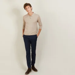 Montagut Polos Et T-Shirts-Polo en laine et soie - Bartev 13-Beige moyen