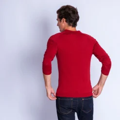 Montagut Polos Et T-Shirts-Polo en laine et soie - Ferat 52-Rouge