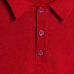 Montagut Polos Et T-Shirts-Polo en laine et soie - Ferat 52-Rouge