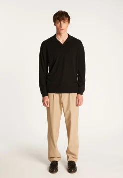 Montagut Pulls-Polo en laine mélangée - Thibaud 01-Noir