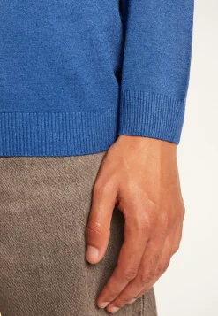 Montagut Pulls-Polo en laine mélangée - Thibaud 95-Bleu denim