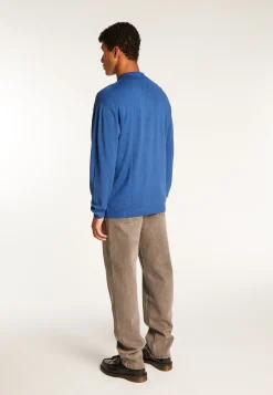 Montagut Pulls-Polo en laine mélangée - Thibaud 95-Bleu denim