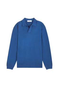 Montagut Pulls-Polo en laine mélangée - Thibaud 95-Bleu denim