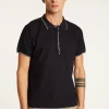 Montagut Le Fil Lumière®-Polo fantaisie Fil Lumière - Baldwin 05-Bleu marine