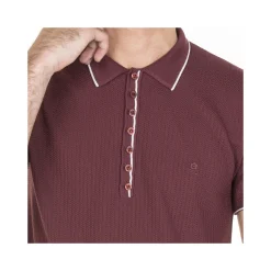 Montagut Le Fil Lumière®-Polo fantaisie Fil Lumière - Baldwin 51-Bordeaux