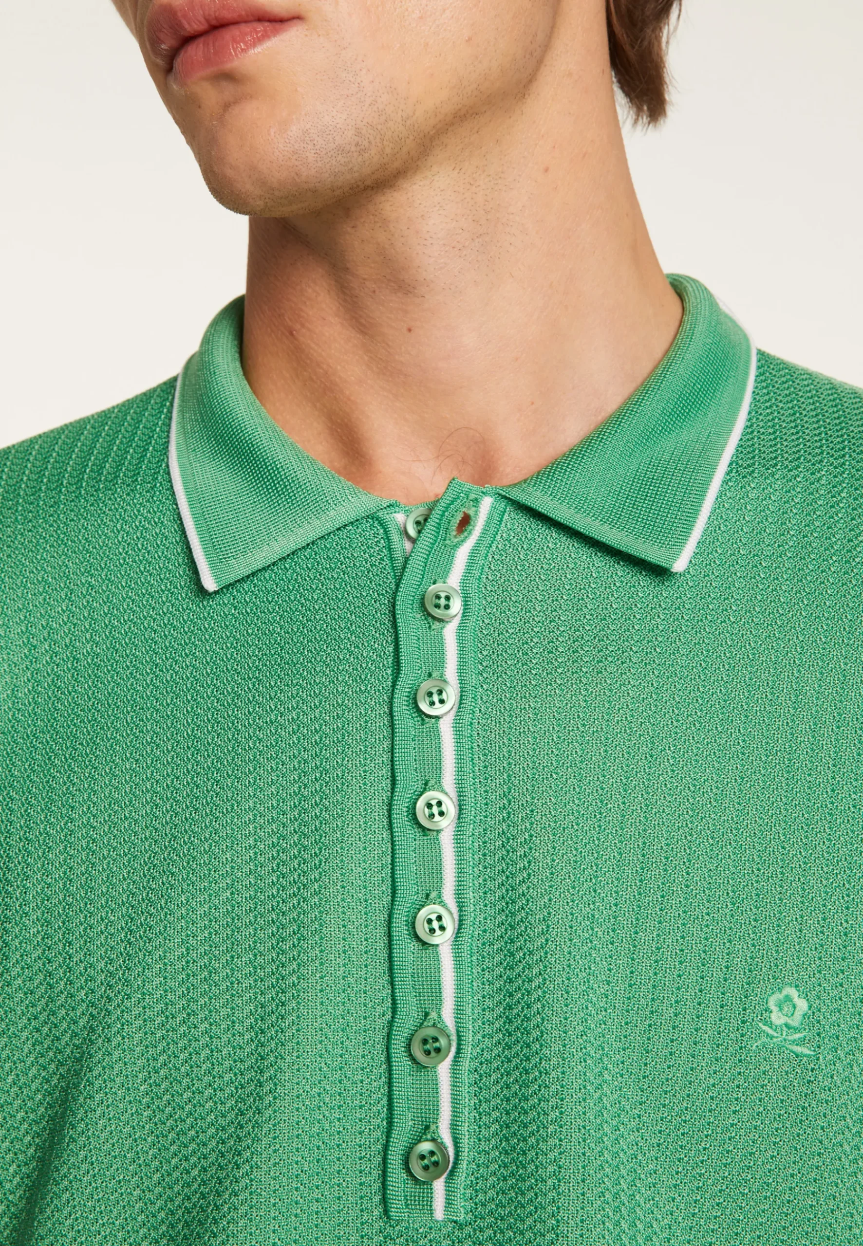 Montagut Le Fil Lumière®-Polo fantaisie Fil Lumière - Baldwin 22-Vert moyen