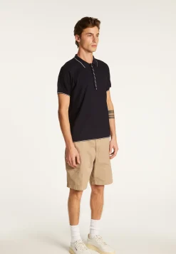 Montagut Le Fil Lumière®-Polo fantaisie Fil Lumière - Baldwin 05-Bleu marine