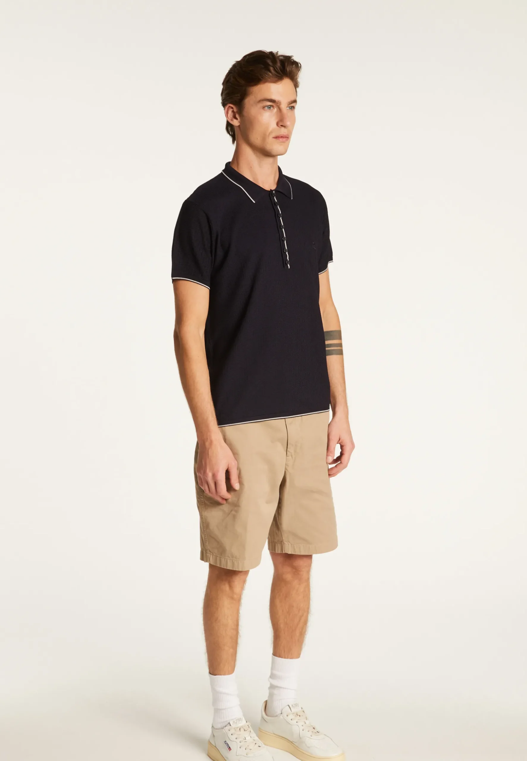 Montagut Le Fil Lumière®-Polo fantaisie Fil Lumière - Baldwin 05-Bleu marine