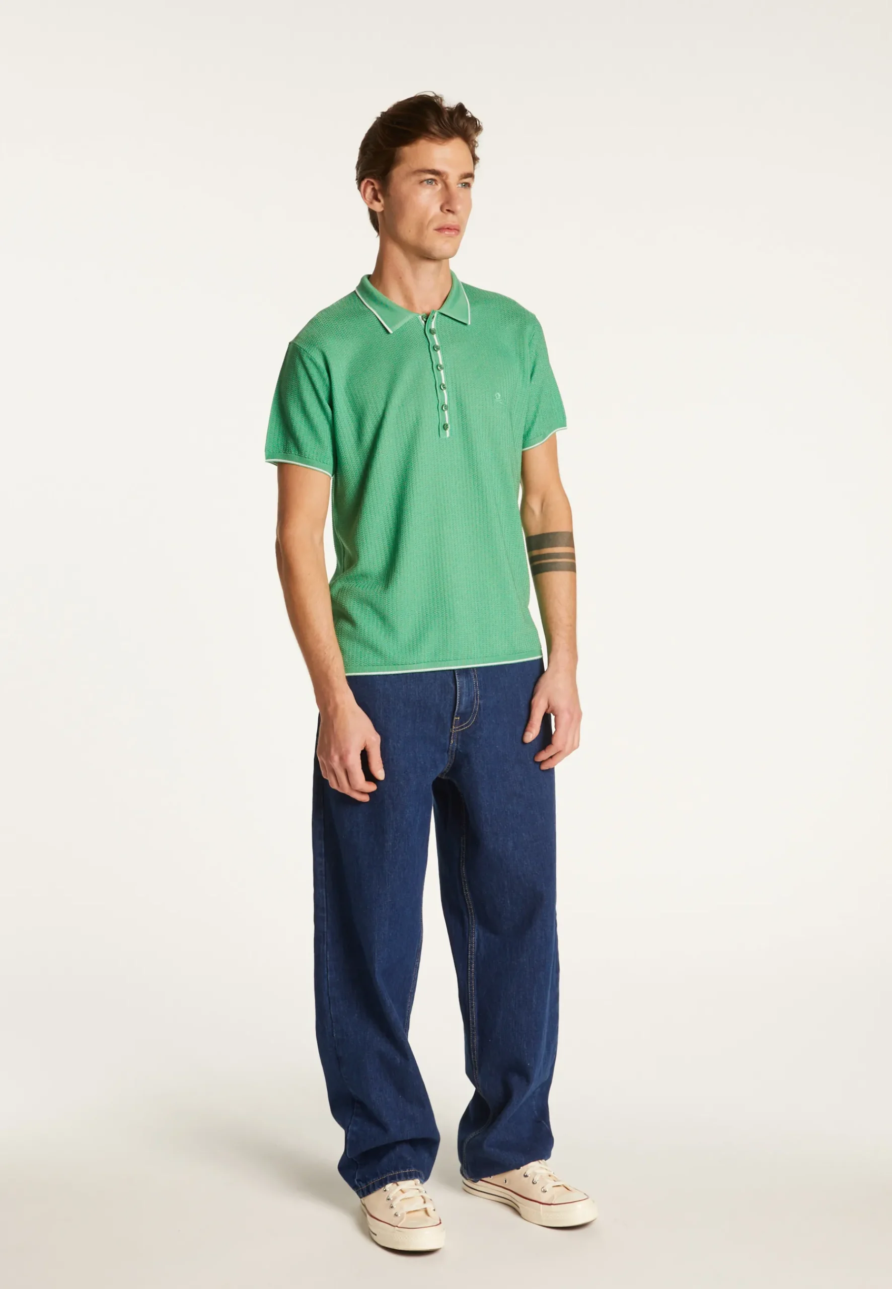 Montagut Le Fil Lumière®-Polo fantaisie Fil Lumière - Baldwin 22-Vert moyen